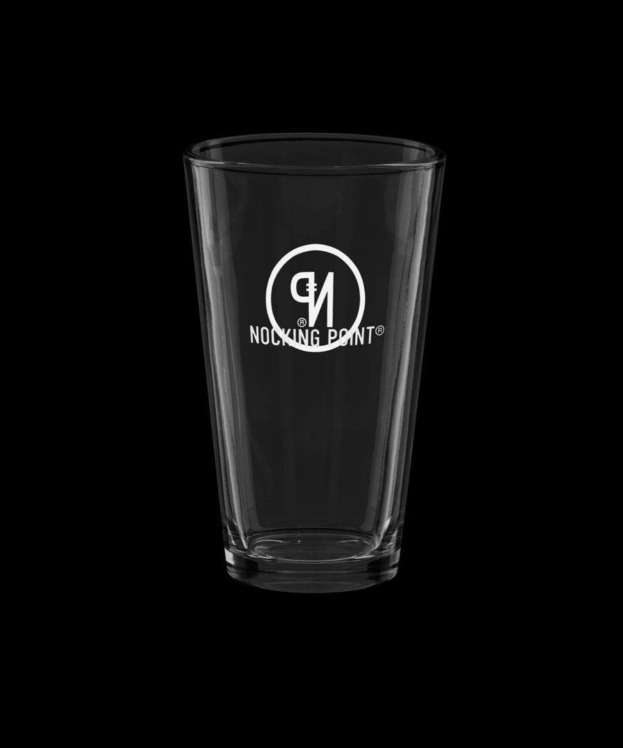 Shaker Pint Glass: White Logo